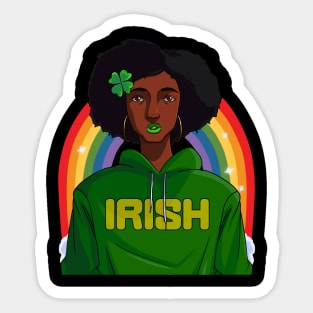 African American Black Leprechaun St Patrick Day Sticker